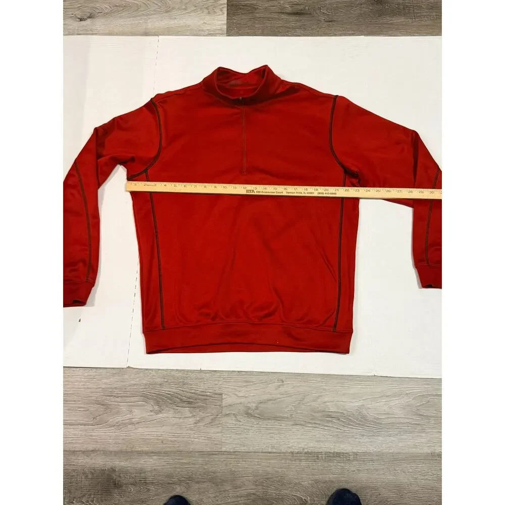 Nike Golf Therma-FIT 1/4 Zip Pullover Men's M Red Fleece Sand Creek Golf